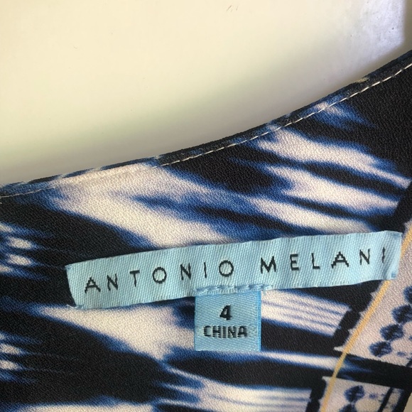 NWT Antonio Melani Navy and Cream Floral Dress. - Picture 4 of 4